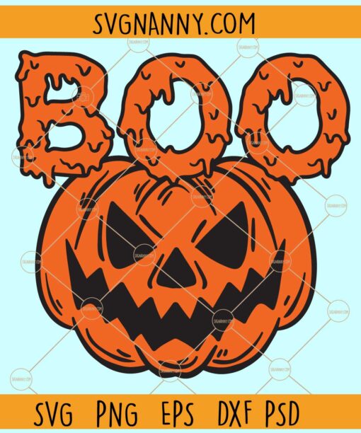 Boo pumpkin face SVG