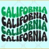 California wavy text stacked svg