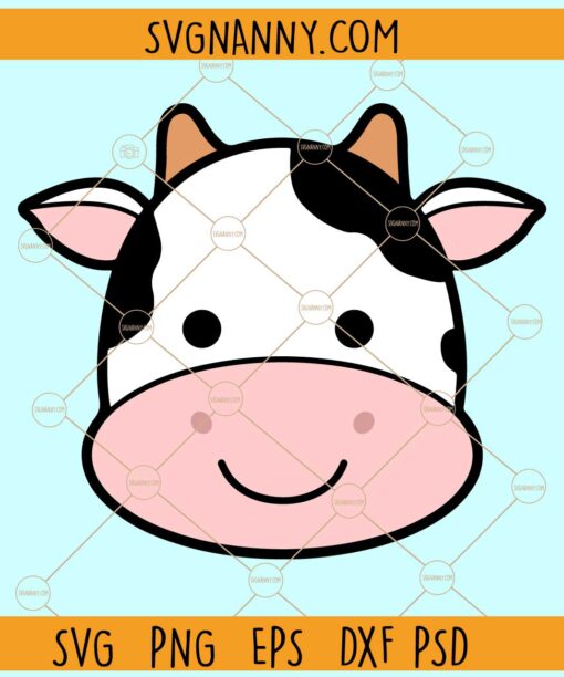 Cartoon cow face svg