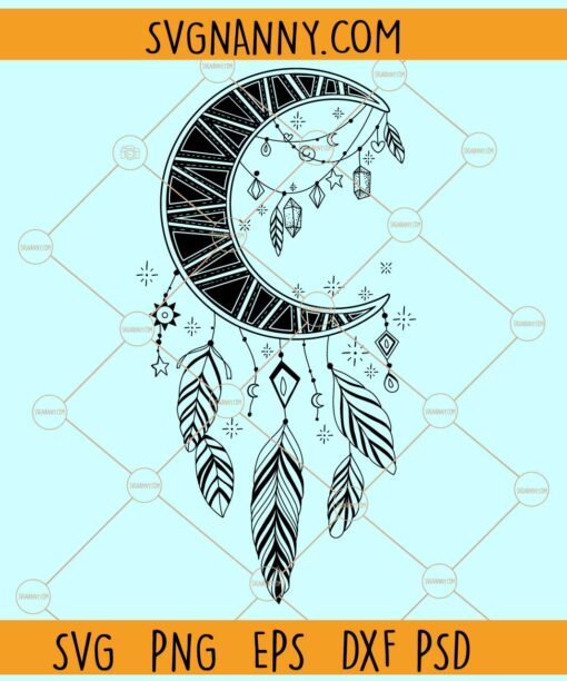 Celestial moon svg