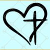 Cross heart svg