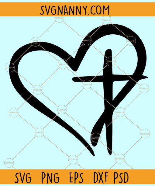 Cross heart svg