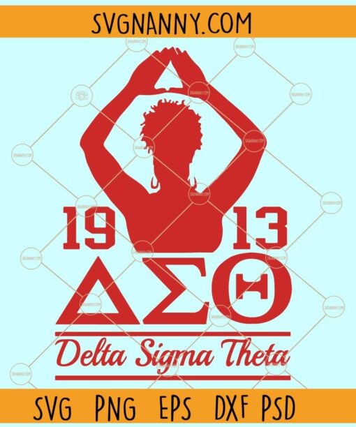 Delta Sigma Theta 1913 hand SVG