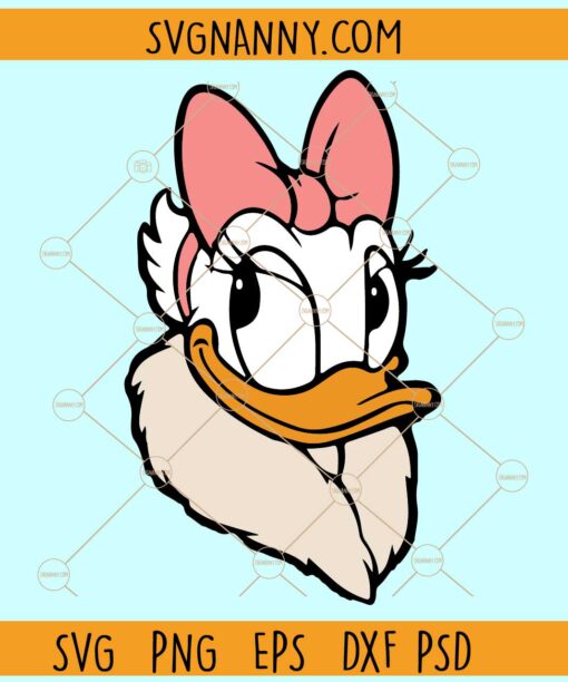 Donald duck with mickey bow svg