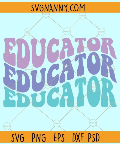 Educator wavy stacked svg