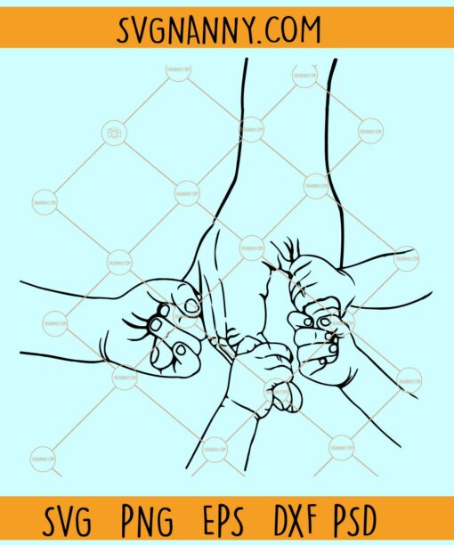 Fathers and Children hands SVG