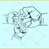 Father's day Fist bump clip art svg