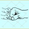 Fist bump fathers day svg