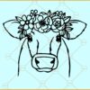 Floral Cow svg