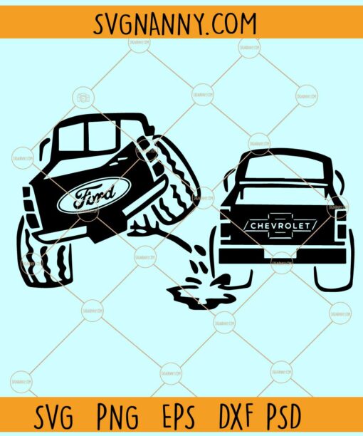 Ford Peeing On Chevrolet Svg file