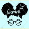 Gemini woman with sunglasses SVG
