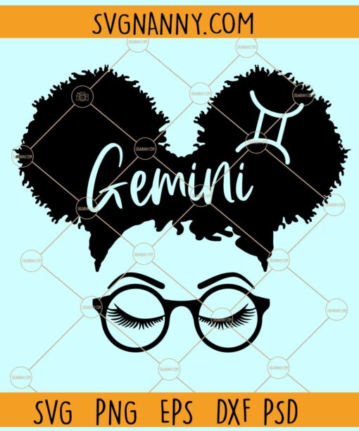Gemini woman with sunglasses SVG