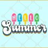 Hello summer retro svg