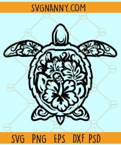 Hibiscus Turtle SVG