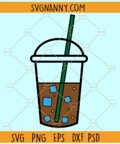 Iced coffee svg