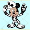 Mickey mouse with halloween mask svg