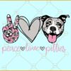 Peace love Pitties svg