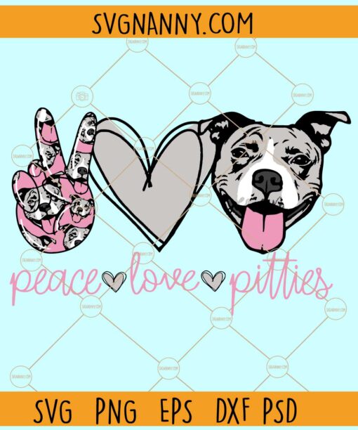 Peace love Pitties svg