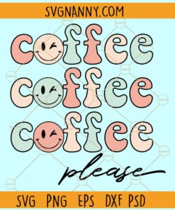 Retro coffee smiley svg