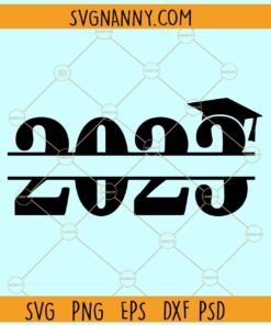 Split 2023 graduation monogram svg