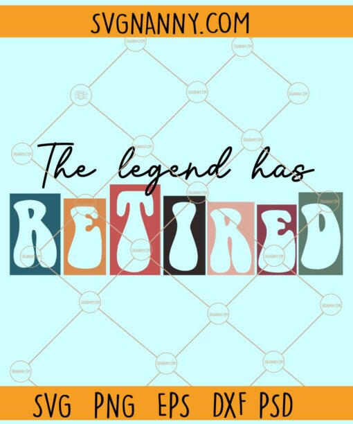 The legend has retired retro svg