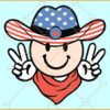 4th of July smiley cowboy svg