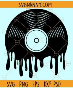 Dripping Vinyl Record SVG