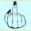 Female middle finger SVG