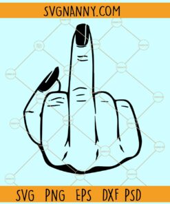 Female middle finger SVG