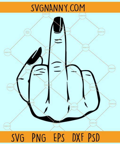 Female middle finger SVG