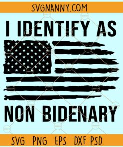 I identify as Non Bidenary US Flag Svg