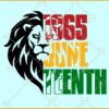 Juneteenth lion head SVG