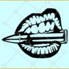 Lips bullet bite svg