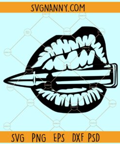 Lips bullet bite svg