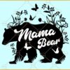 Mama bear with flowers svg