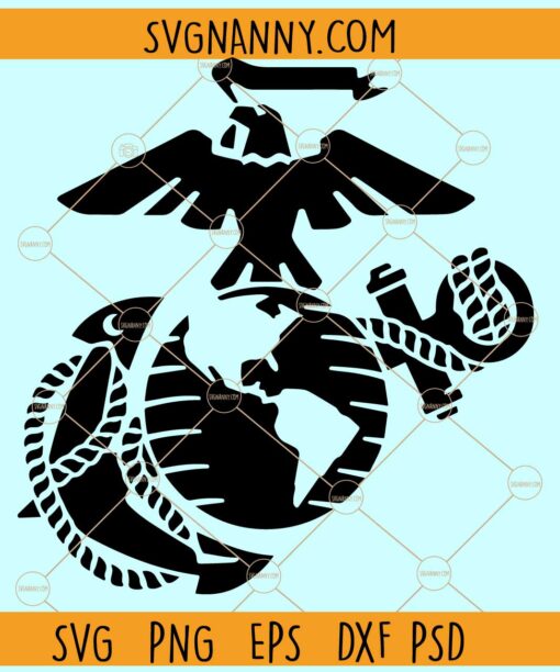 Marine Eagle Globe Anchor SVG