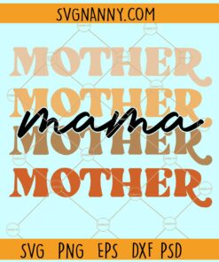 Retro stacked mother svg