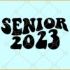 Senior 2023 wavy letters svg