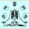 Skeleton meditation Svg
