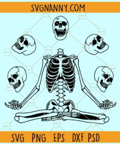 Skeleton meditation Svg