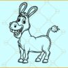 Smiling donkey SVG