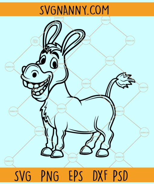 Smiling donkey SVG