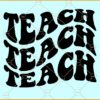 Teach wavy letters svg