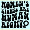 Women rights are Human rights wavy letters SVG