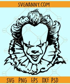 Pennywise svg for cricut, Pennywise svg, IT svg, Halloween svg, Pennywise face svg