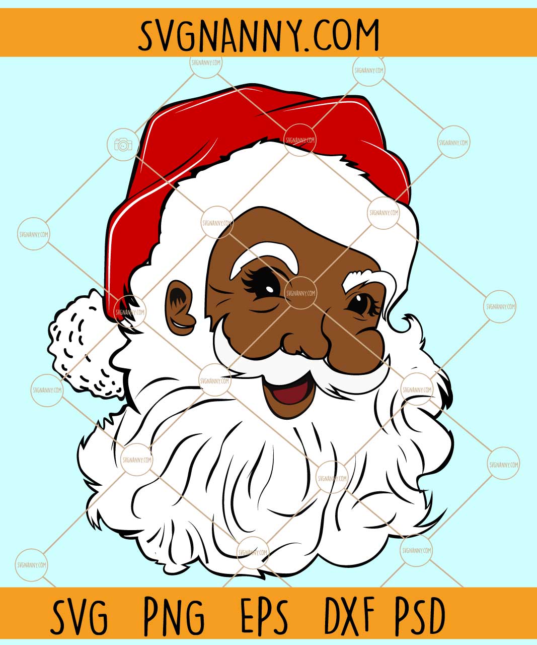 Black Santa SVG