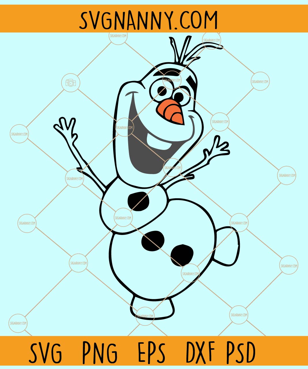 Frozen Olaf SVG, Disney Character SVG, Disney Olaf Face Svg, Olaf Face Svg