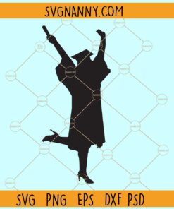 Graduation lady silhouette SVG, Graduation ceremony svg, Graduation celebration svg