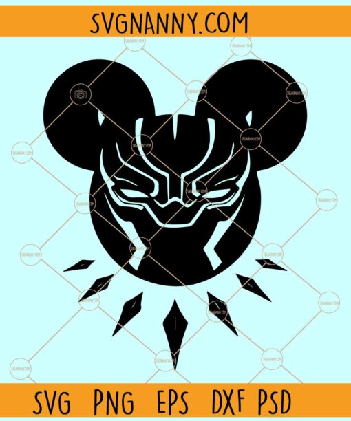 Black Panther Mickey Head SVG, Black Panther SVG, Superheroes SVG, Wakanda SVG