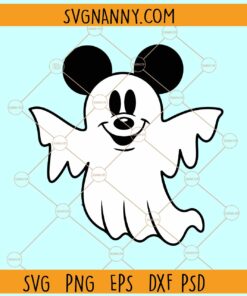 Mickey Mouse Ghost SVG, Ghost Mickey ears svg, Mickey Halloween SVG